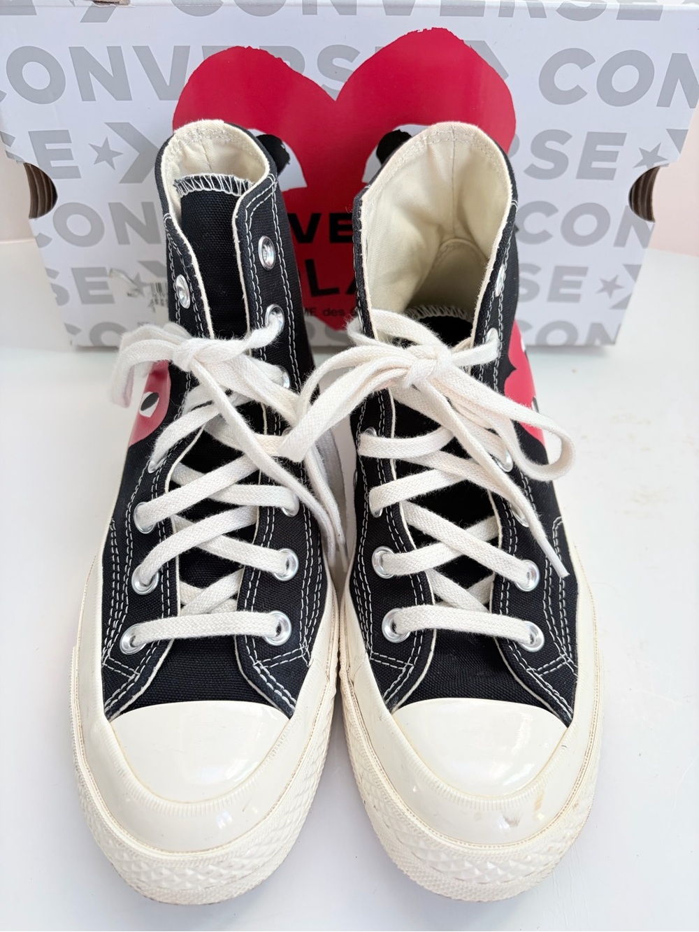 Converse Black & Pink High-Top Sneakers